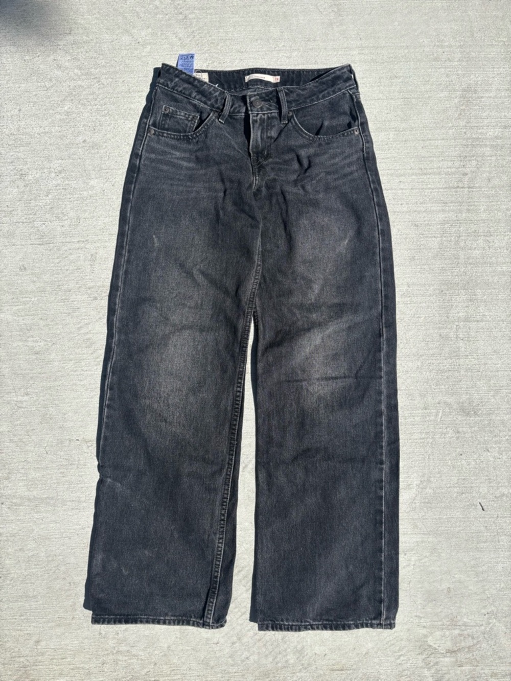 Vintage Levi's Women's “Low Loose” Jeans in Washed Black
